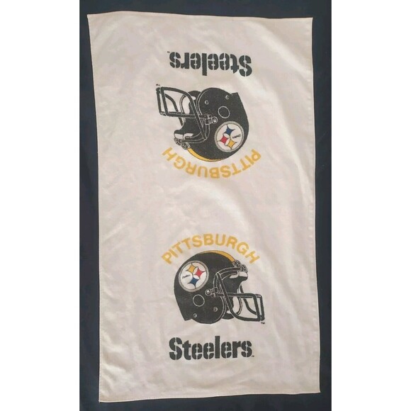 Vintage Pittsburgh Steelers Bath Towel 100% Cotton Made In The USA 41" X 24" - Picture 1 of 4